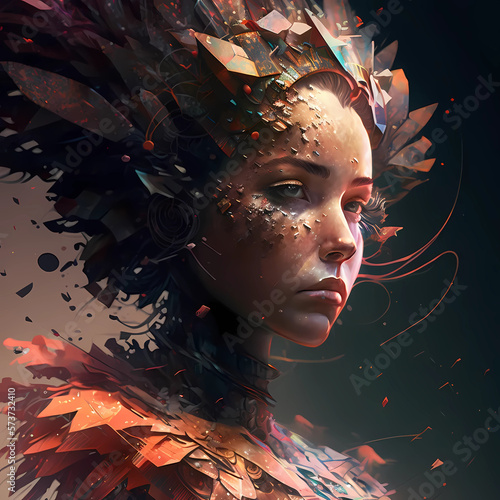 portrait of a woman with a feather
(AI created)