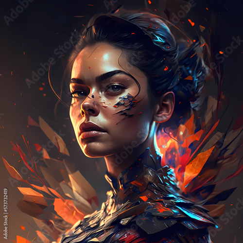 portrait of a woman with hairstyle
(AI created)
