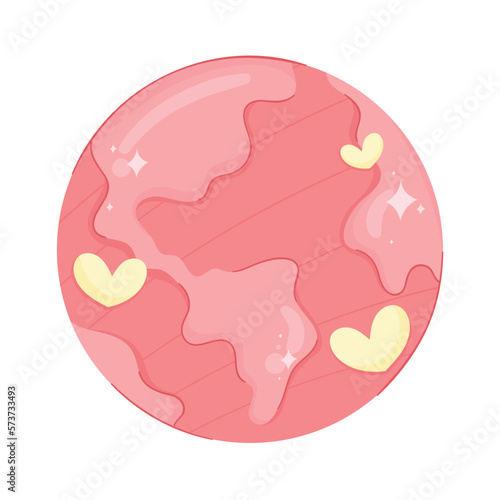 pink world planet earth