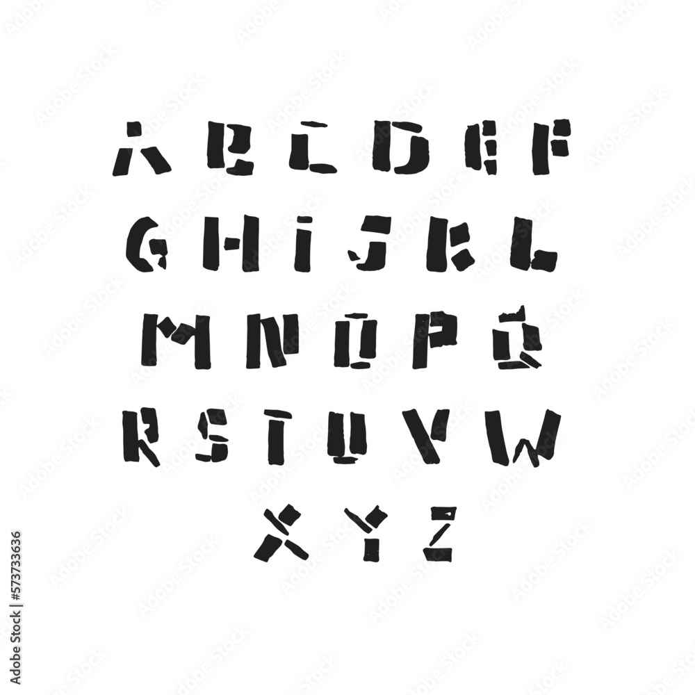 Stamp vector font Stamp vector font