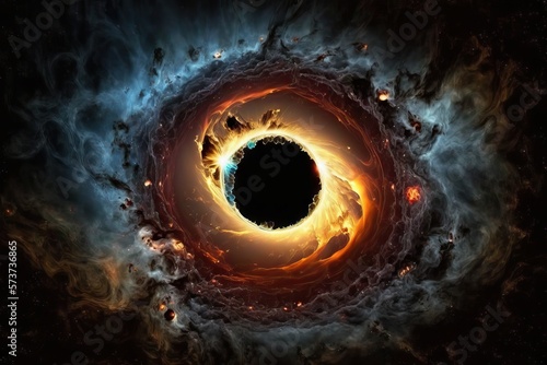 Tela Black Hole Activity on Space, Beautiful, impressive and colourful, Associated wi