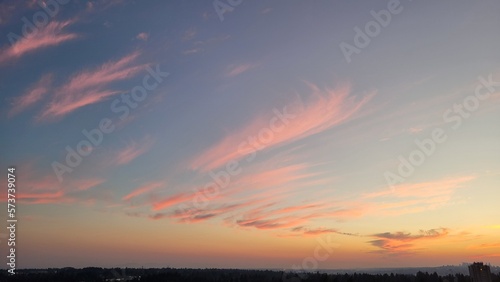 Sunset in the sky
