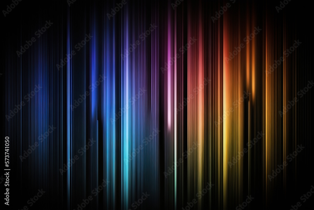 Vertical Light Lines Colors Spectrum, Generative AI