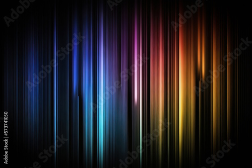 Vertical Light Lines Colors Spectrum, Generative AI