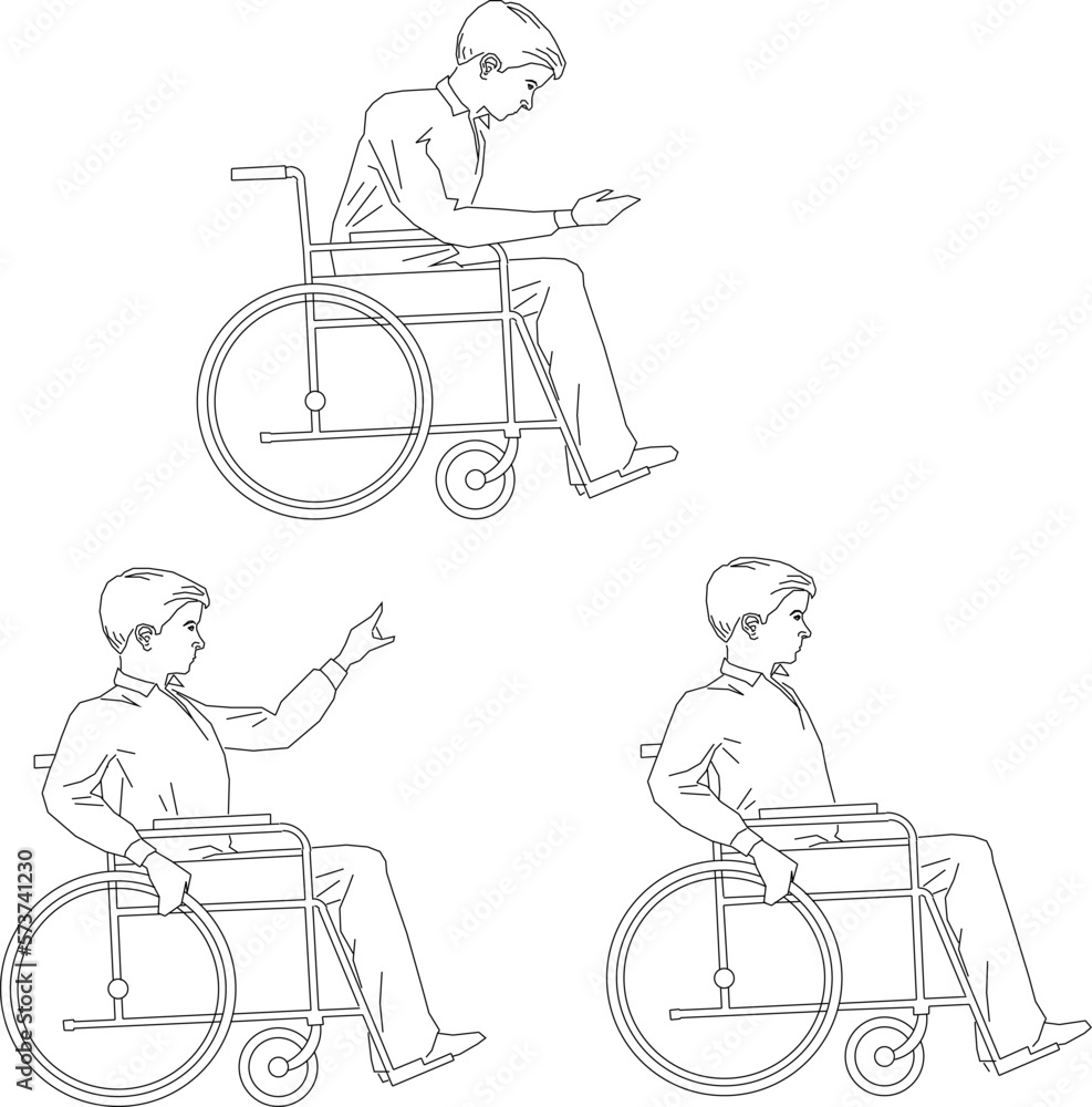 Sketch Vector Illustration Of A Disabled Child Silhouette Sitting In A sketch-vector-illustration-of-a-disabled-child-silhouette-sitting-in-a