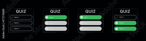 Quiz guess social media sticker icon in flat style. Template of quiz. Help button sign business concept. Social media elements stories stickers. Vector. Glassmorphism style. Isolated transparent