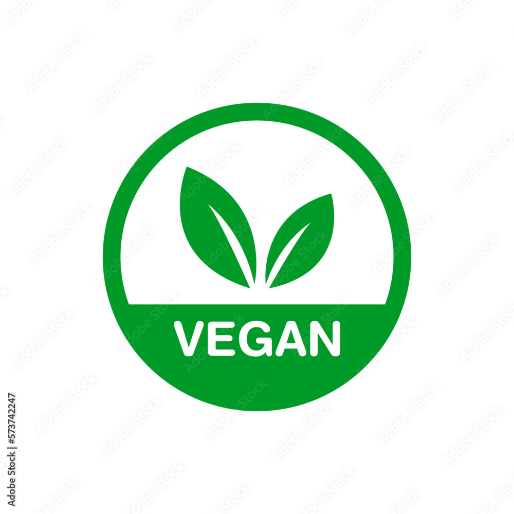 vegan label vector illustration. eco friendly logo vegan label vector illustration. eco friendly logo