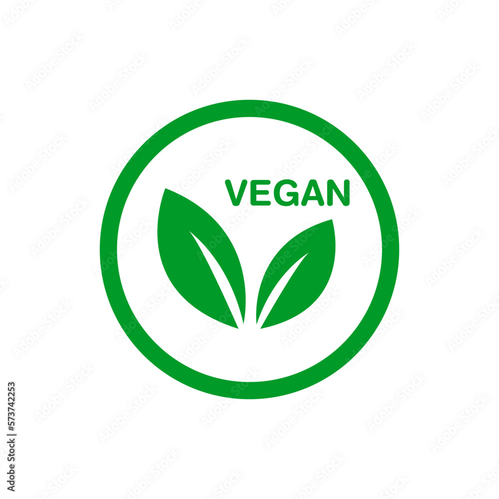 vegan label vector illustration. eco friendly logo vegan label vector illustration. eco friendly logo