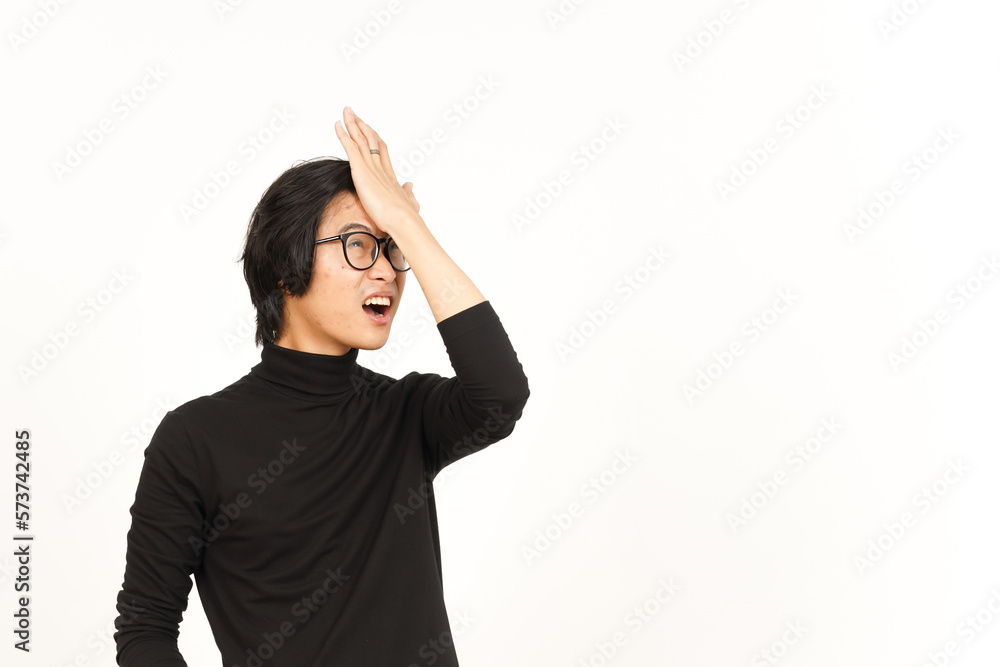 Forget something gesture Of Beautiful Asian Man Isolated On White Background Forget something gesture Of Beautiful Asian Man Isolated On White Background