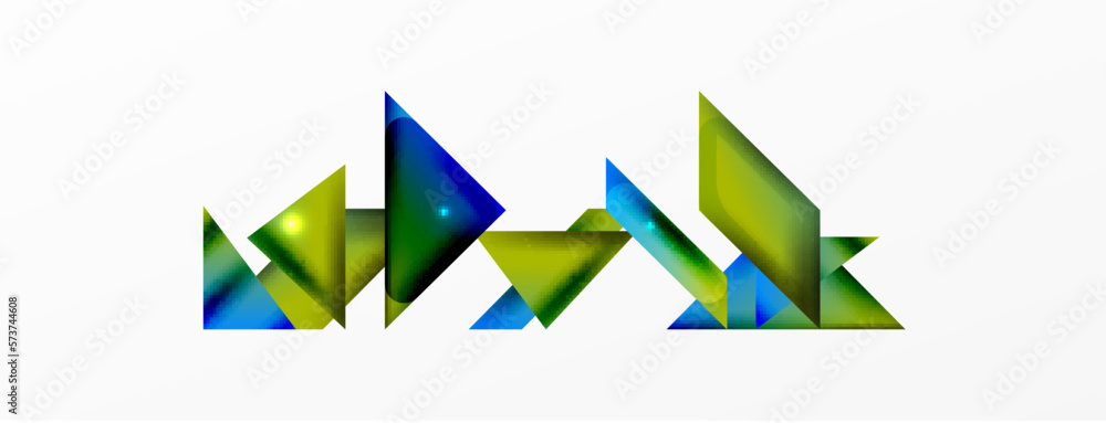 Dynamic 3d geometric abstract background. Triangles and other simple forms composition. Vector Illustration For Wallpaper, Banner, Background, Card, Book Illustration, landing page Dynamic 3d geometric abstract background. Triangles and other simple forms composition. Vector Illustration For Wallpaper, Banner, Background, Card, Book Illustration, landing page