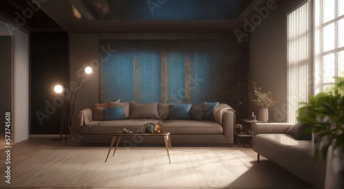 Luxury living room interior design  AI Generated 