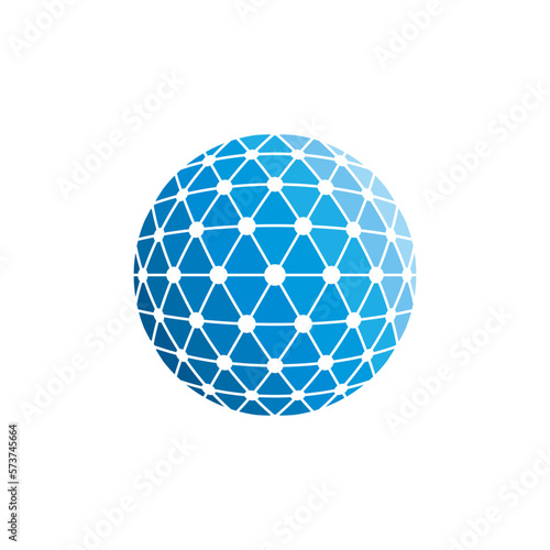 abstract globe network logo icon