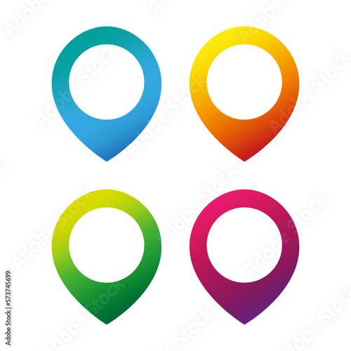 multicolored pins on white background. Vector illustration. Free Download multicolored pins on white background. Vector illustration. - GFXLoad