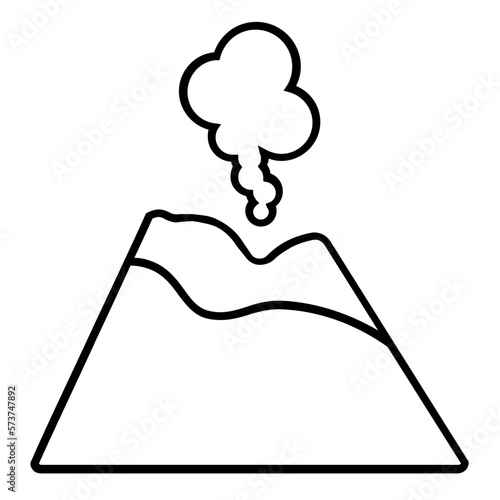 volcano icon that can be a warning sign or your icon needs
