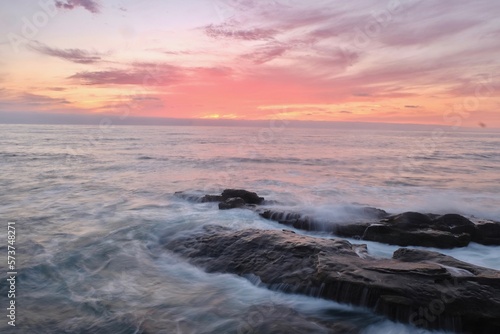 sunset over the sea