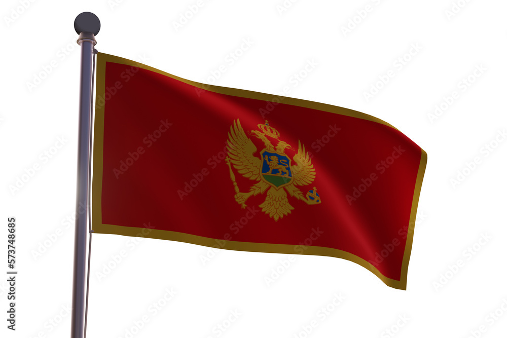 Flag in the wind  -Montenegro 