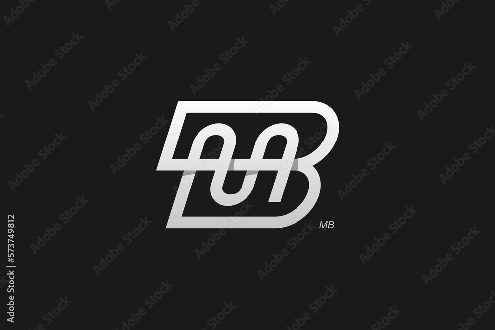 Letter B and M Monogram Logo Design Vector Letter B and M Monogram Logo Design Vector