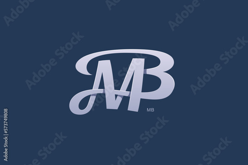 Letter M and B Monogram Logo Design Vector