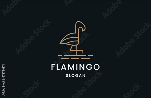 Wallpaper Mural Flamingo Logo Templates. Bird Vector Design. Torontodigital.ca