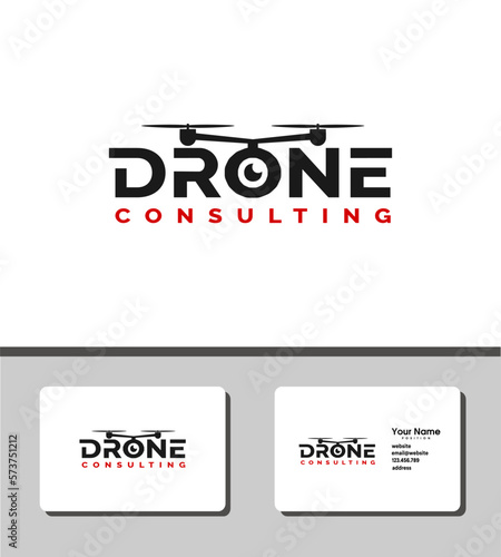 Simple and outstanding logo template design for drone aerial photography