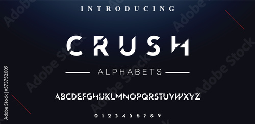  Luxury Minimal Modern Tech Alphabet Letter Fonts. Typography minimal style font set for logo, Poster. vector san sans serif typeface illustration