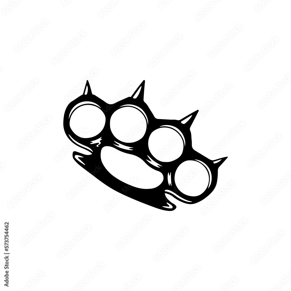 black brass knuckle vector illustration black brass knuckle vector illustration
