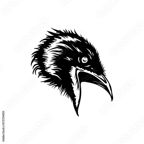 vector illustration of a crow's head