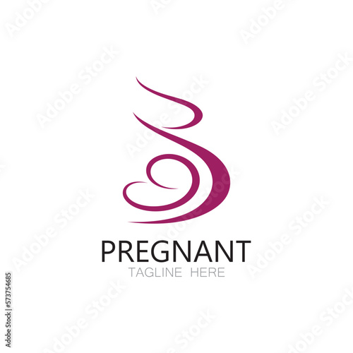 pregnant woman logo design illustration icon template vector   abstract minimalist simple  for childbirth  maternity clinic  pregnant fashion  pregnant photos with modern concepts