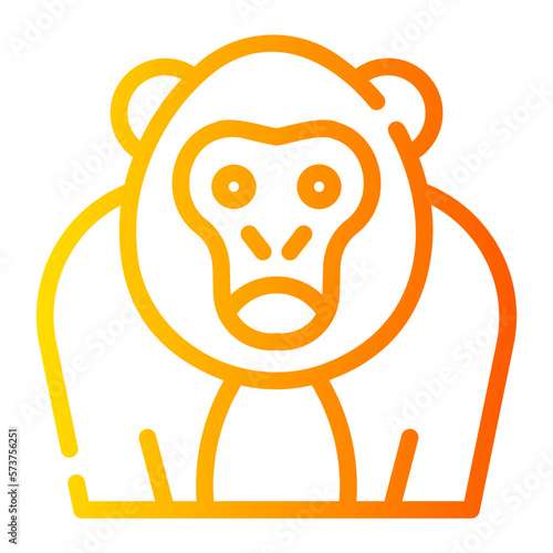 Orangutan gradient icon
