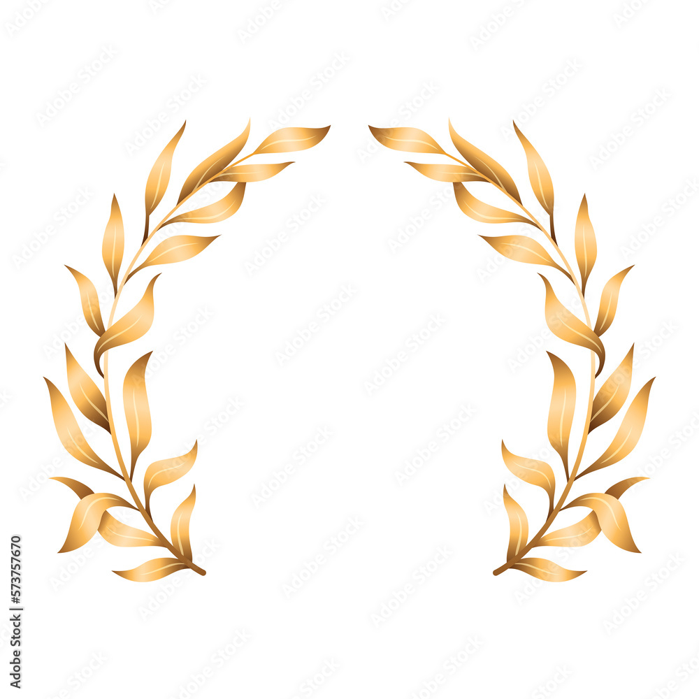  frame circle wheat gold color