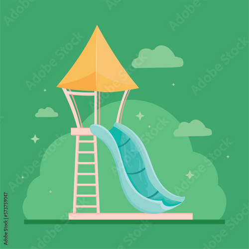 water park slide with roof