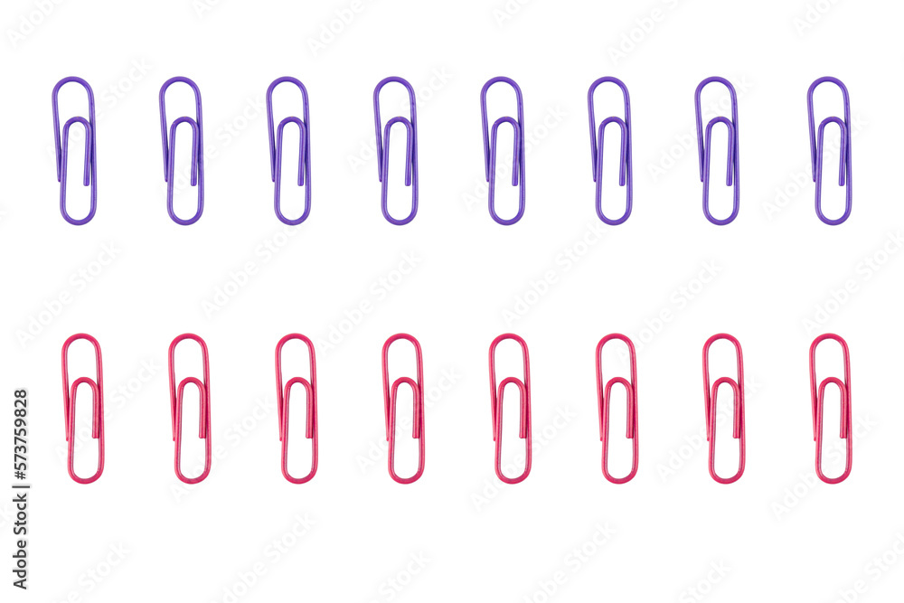 colorful paper clips isolated on white background colorful paper clips isolated on white background