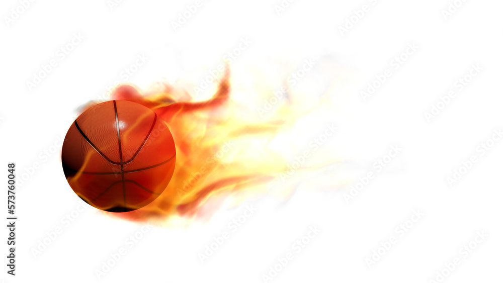 Basketball Ball on Fire Transparent PNG