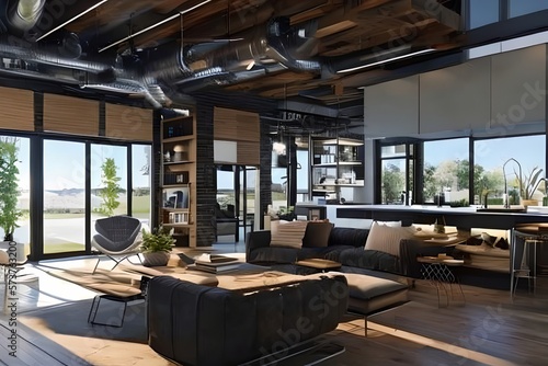 home design with industrial concept