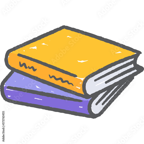 stack of books dry brush stroke drawing vector illustration for decoration, website, web, mobile app, printing, banner, logo, poster design, etc.