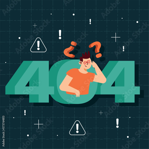 404 error with man thinking