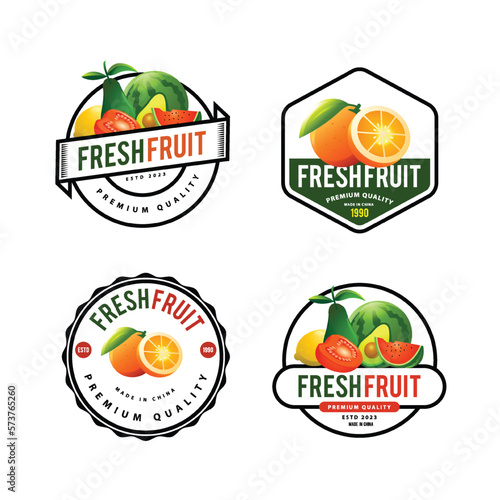 fresh fruit logo template design
