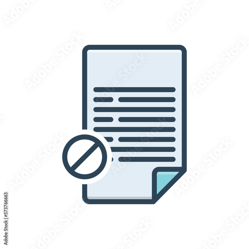 Color illustration icon for void