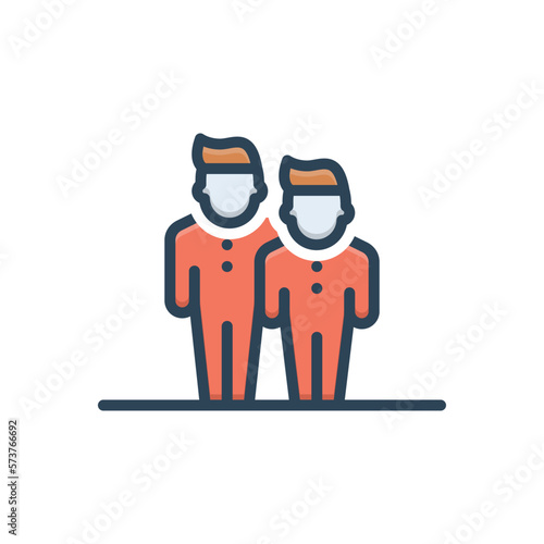 Color illustration icon for brother