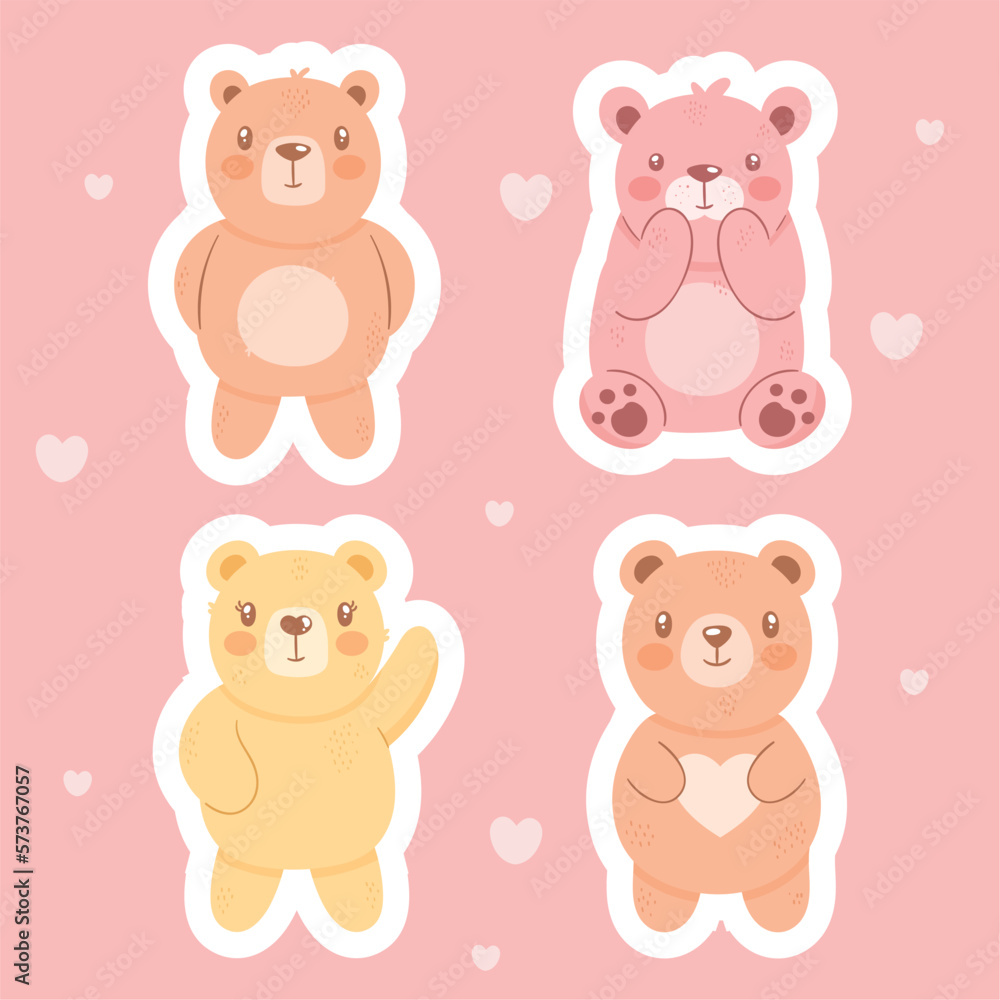 group of cute bears group of cute bears