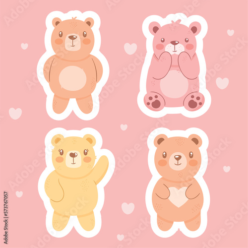 Wallpaper Mural group of cute bears Torontodigital.ca