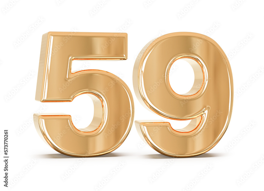3d gold number 59 with Generative AI 3d gold number 59 with Generative AI
