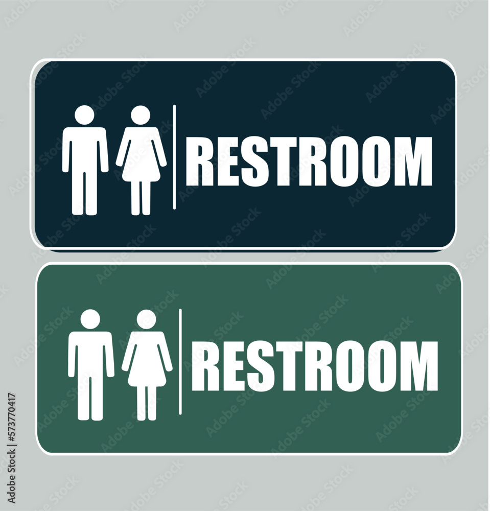 Restroom Sign Vector, Toilet Signboard Vector, Bathroom Vector Restroom Sign Vector, Toilet Signboard Vector, Bathroom Vector