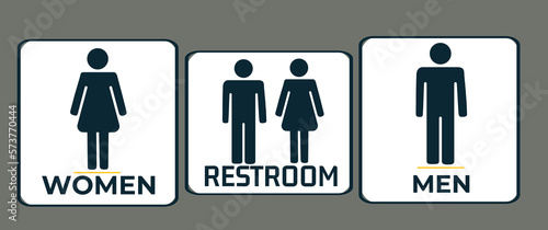 Restroom Sign Vector, Toilet Signboard Vector, Bathroom Vector