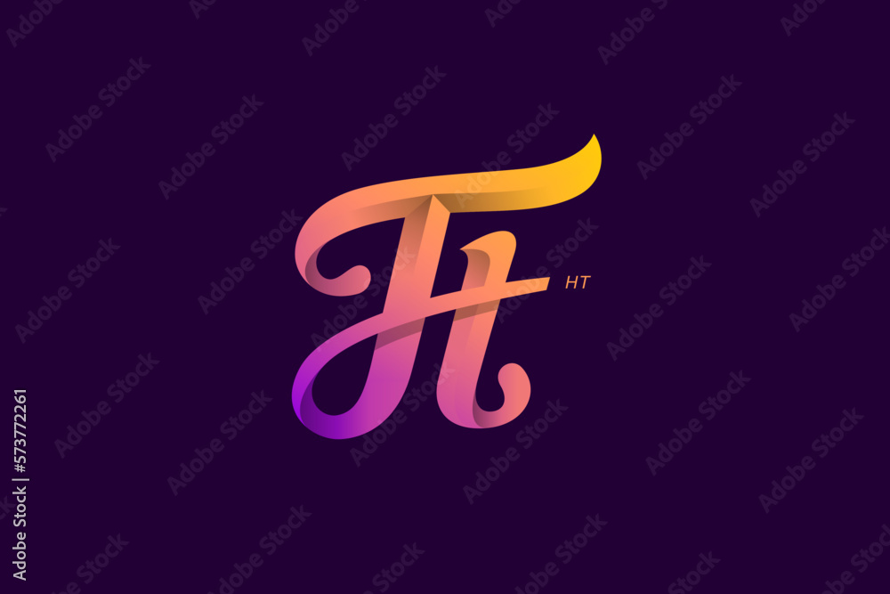 Letter F and T Monogram Logo Design Vector Stock Vector Adobe Stock