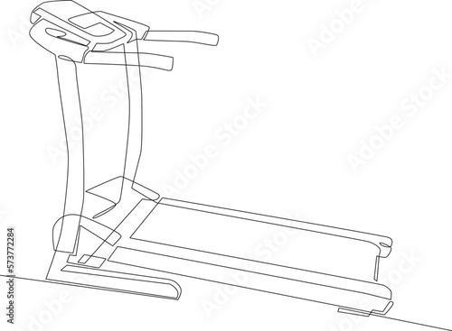 Single one line drawing Exercise machines. Fitness activity concept. Continuous line draw design graphic vector illustration.