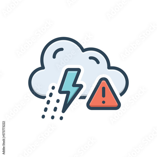 Fotografie Color illustration icon for alert