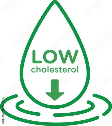 Low cholesterol icon. Vector Sign & Symbol Design on white background. EPS 10