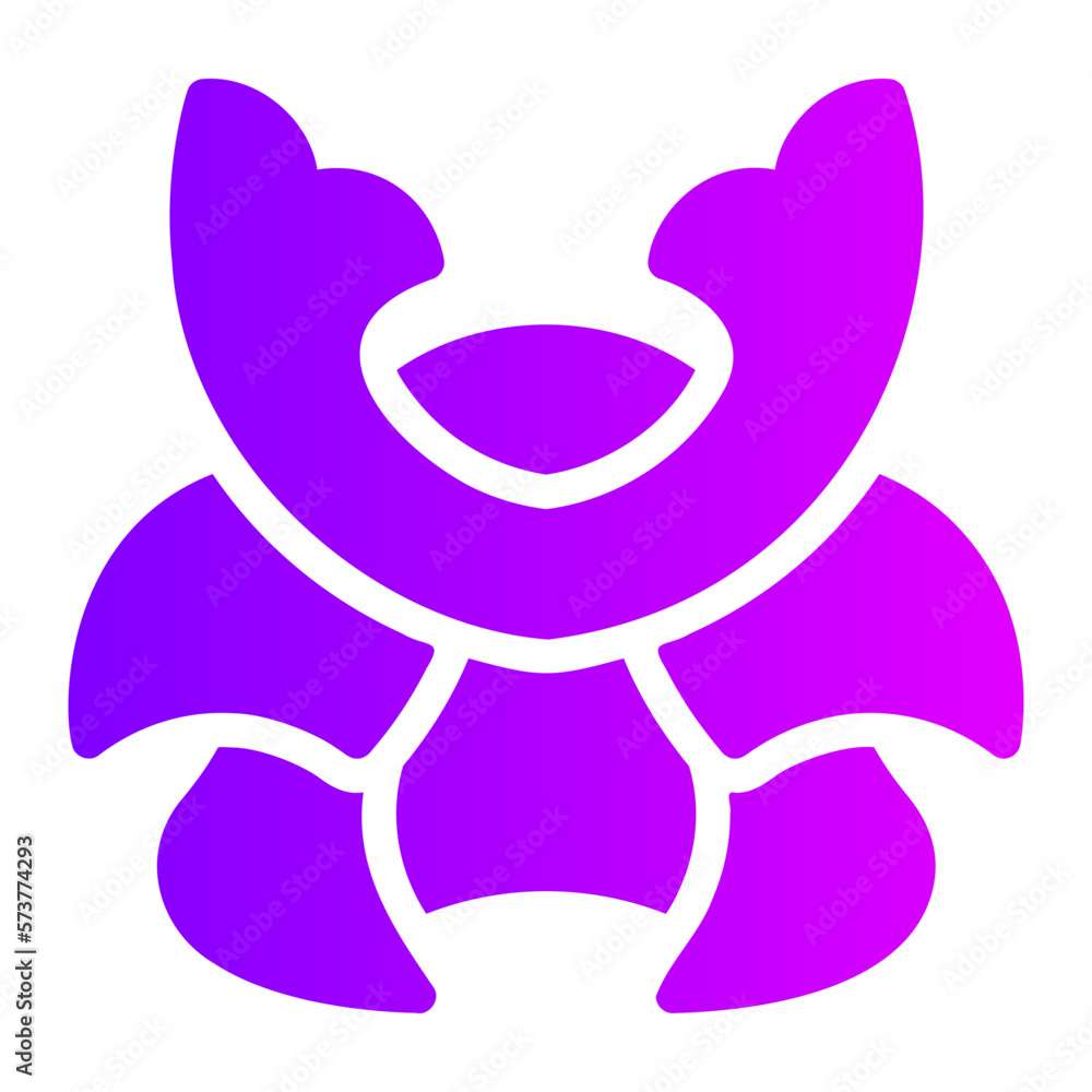 samurai helmet gradient icon samurai helmet gradient icon