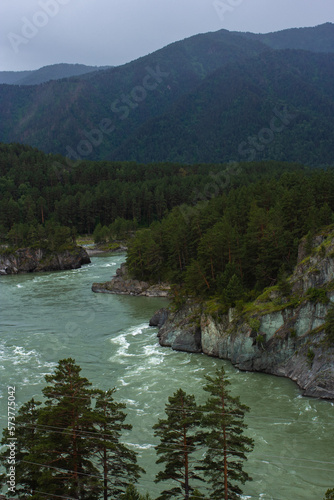 Mountain river Katun in Altay Russia